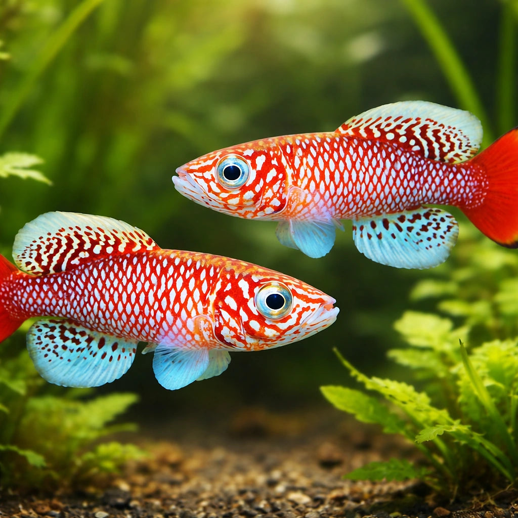 Nothobranchius kilomberoensis 2,5 - 3, — tropical fish for sale UK — AI pair planted view