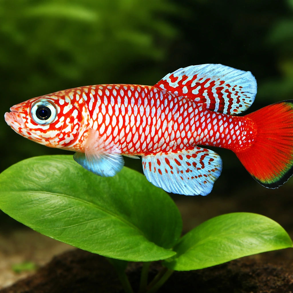 Nothobranchius kilomberoensis 2,5 - 3, — tropical fish for sale UK — AI scale plant view