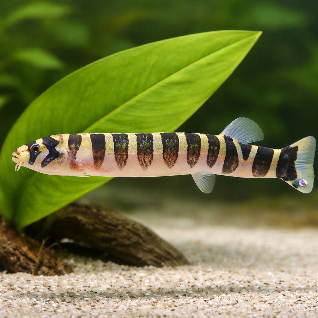 Notopterus notopterus 12 - — tropical fish for sale UK — AI scale plant view