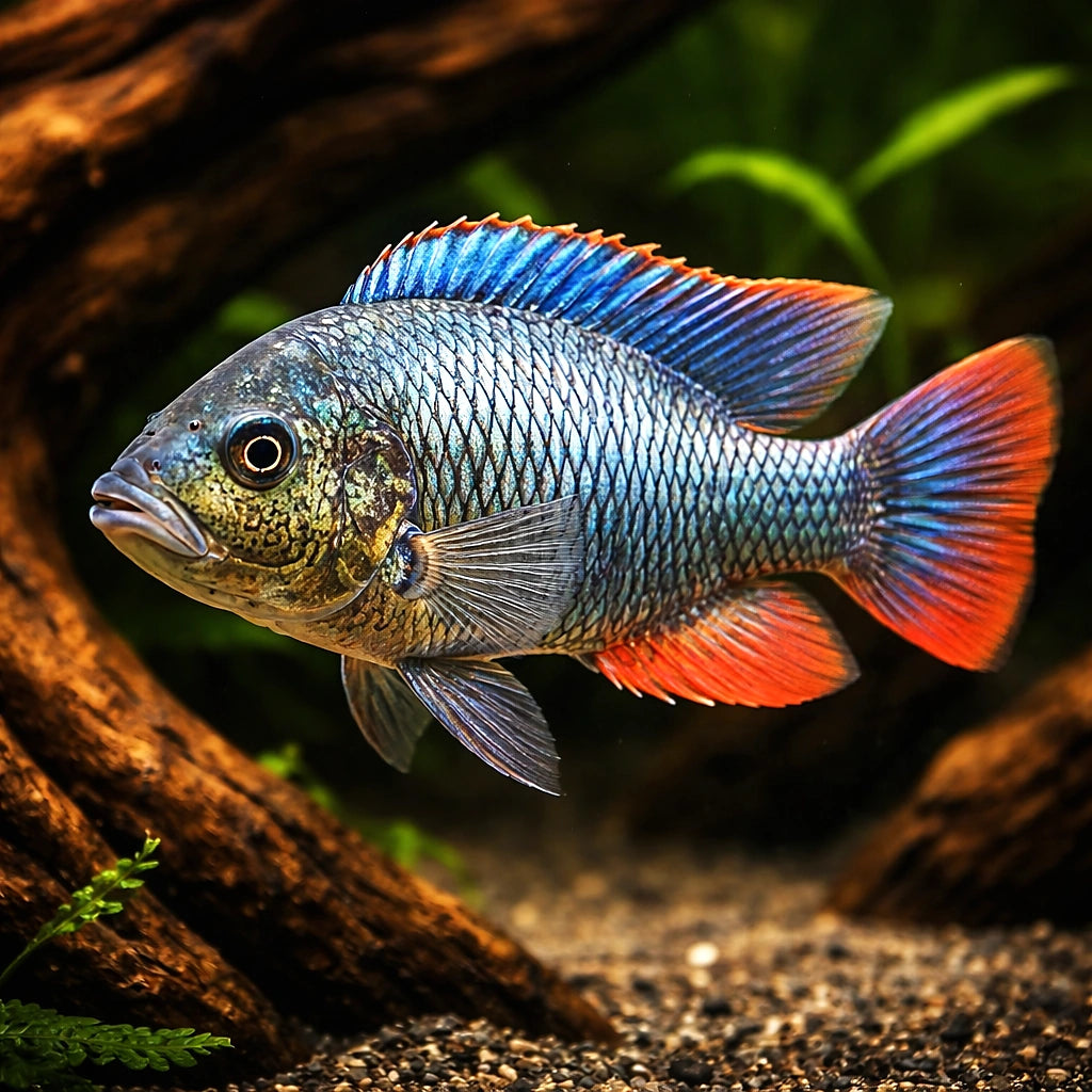 Nubilus Mouthbreeder — tropical fish for sale UK — AI hero driftwood view