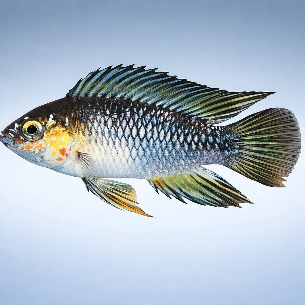 Opal Dwarf Cichlid — tropical fish for sale UK — AI side clean view