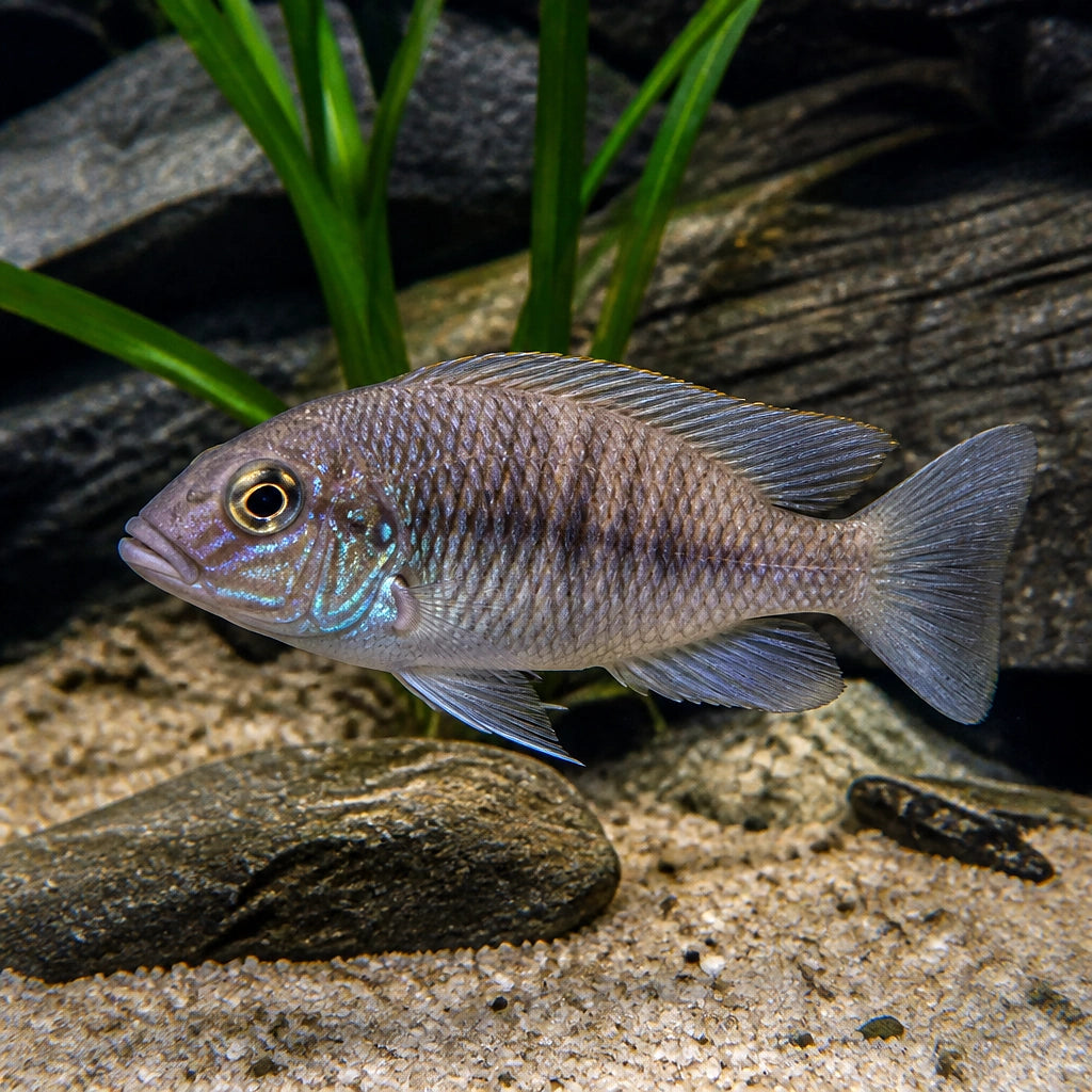 Opthalmotilapia ventralis Kambwimba — tropical fish for sale UK — AI natural aquarium view