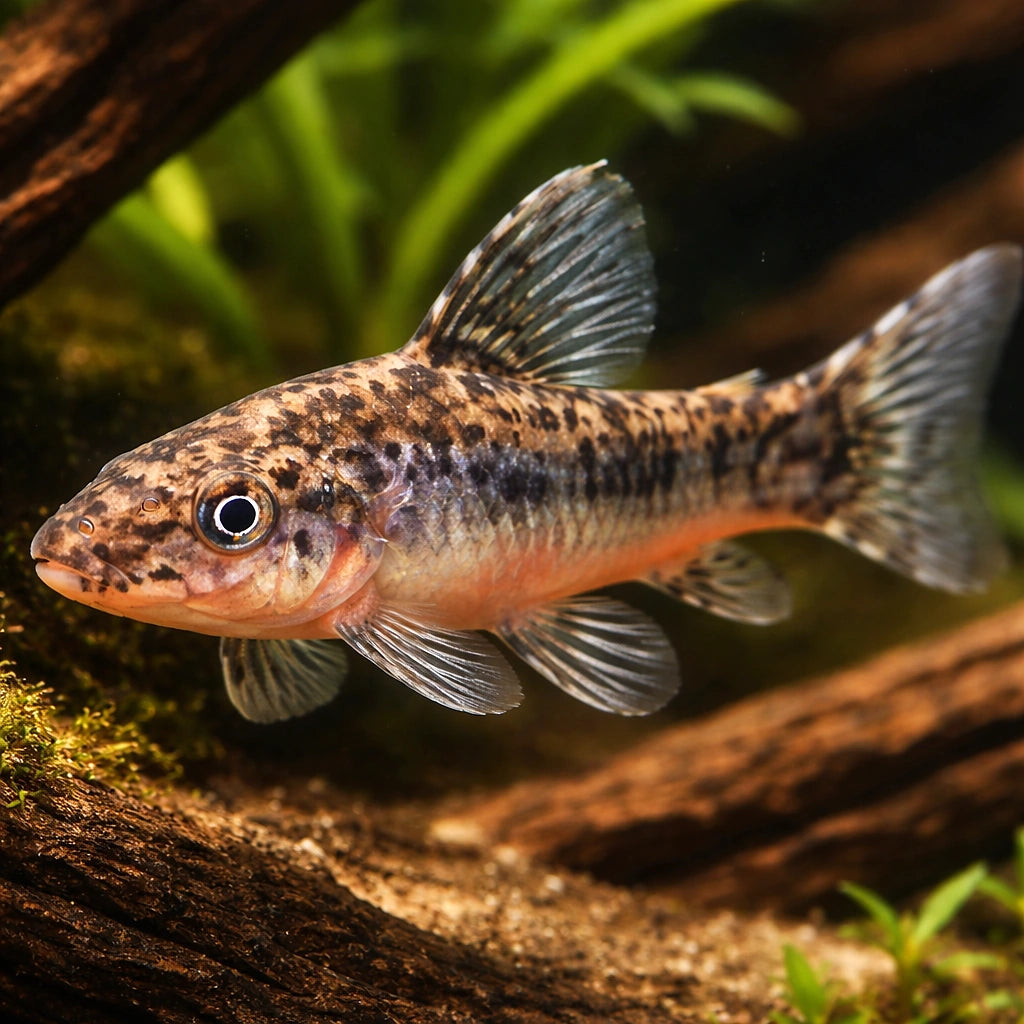 Otocinclus flexilis 3 - — tropical fish for sale UK — AI hero driftwood view