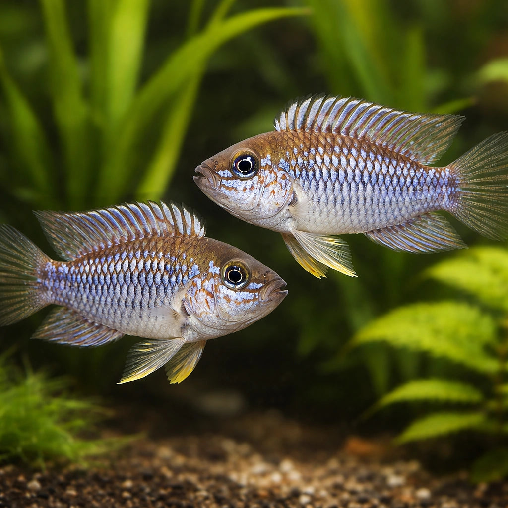 Paebas Dwarf Cichlid — tropical fish for sale UK — AI pair planted view