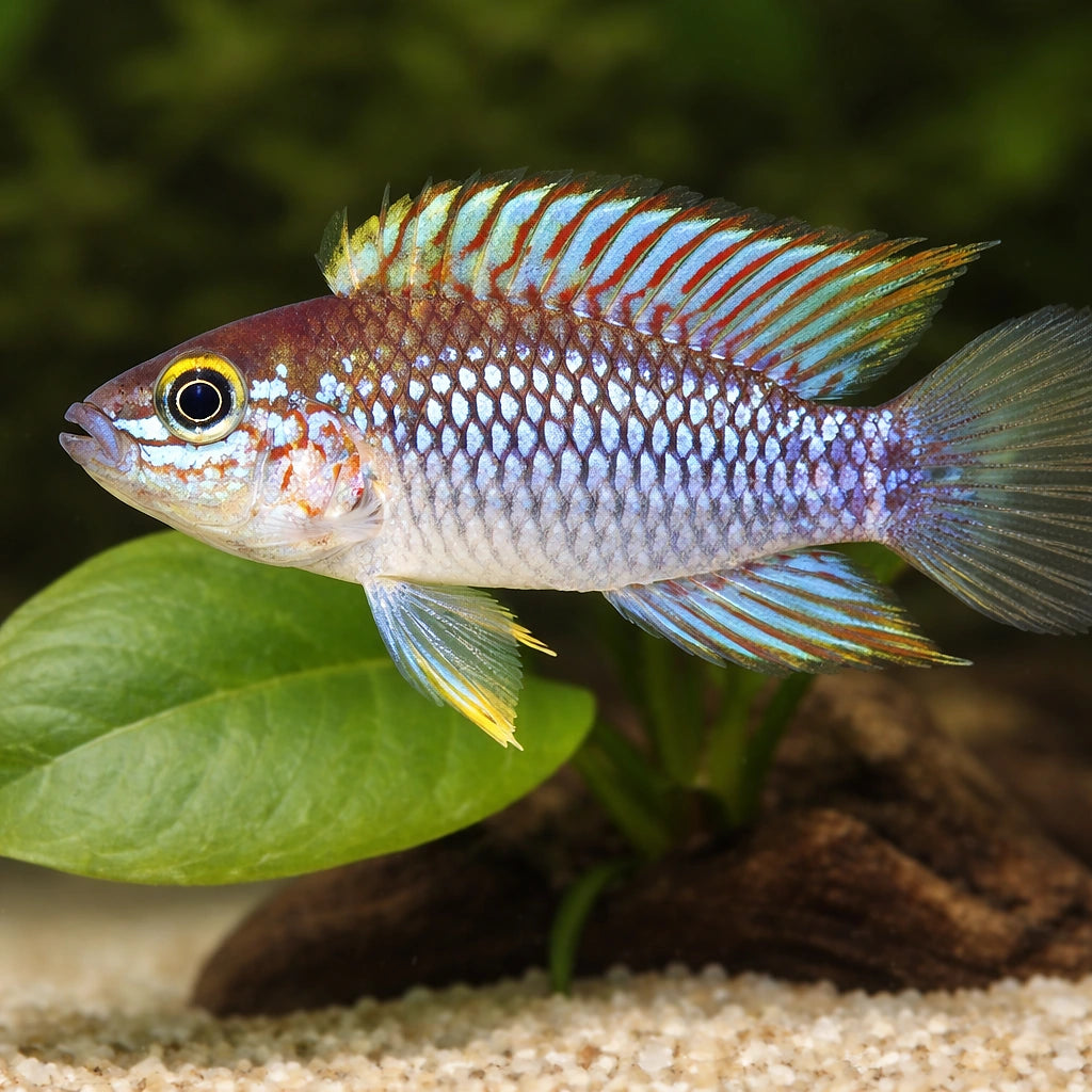 Paebas Dwarf Cichlid — tropical fish for sale UK — AI scale plant view