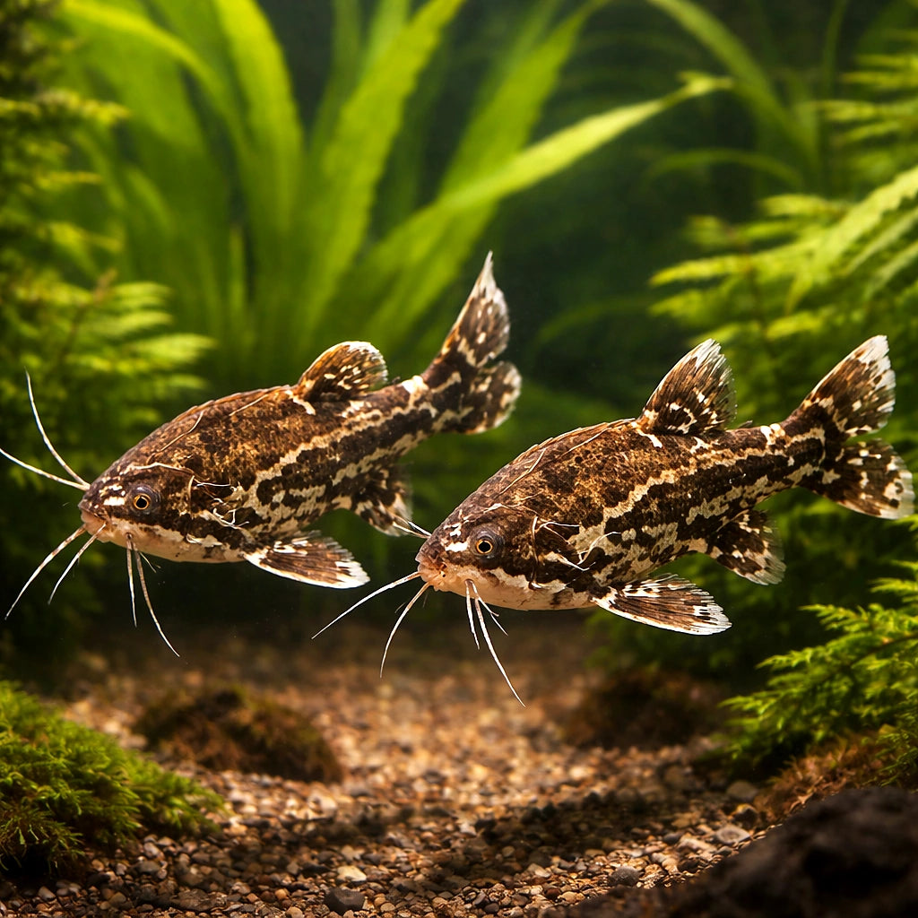 Painted Talking Catfish — tropical fish for sale UK — AI pair planted view
