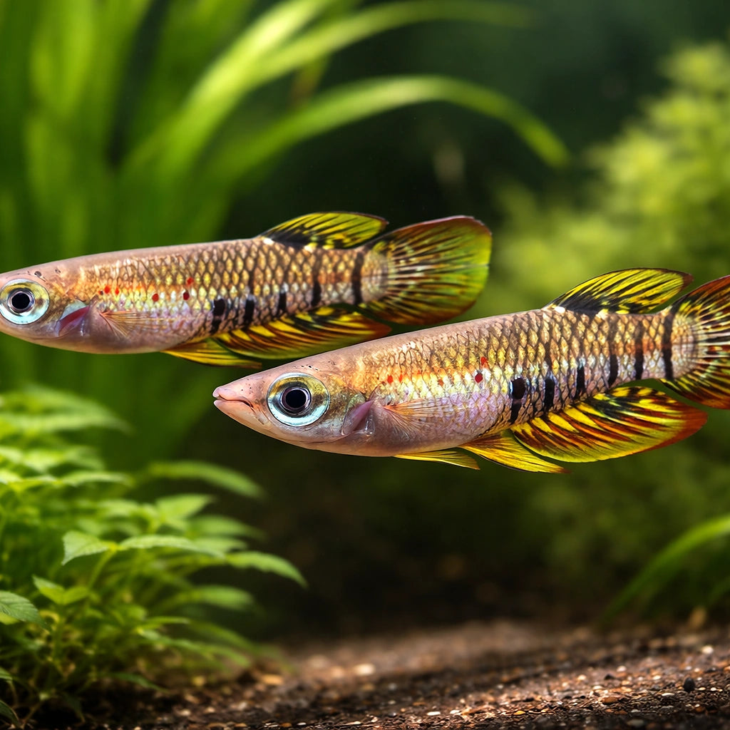 Panchax Lineatus — tropical fish for sale UK — AI pair planted view