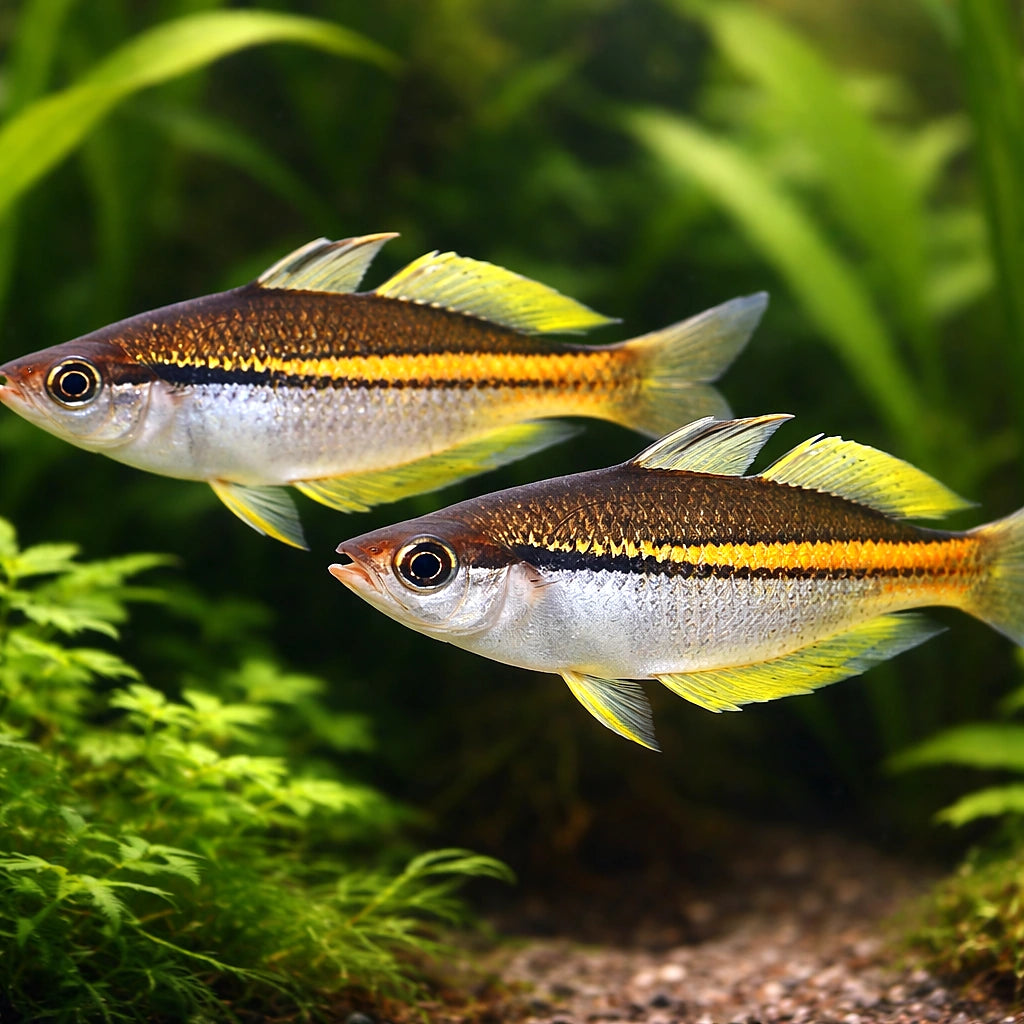 Papuensis Rainbow — tropical fish for sale UK — AI pair planted view