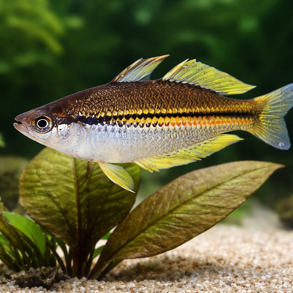 Papuensis Rainbow — tropical fish for sale UK — AI scale plant view