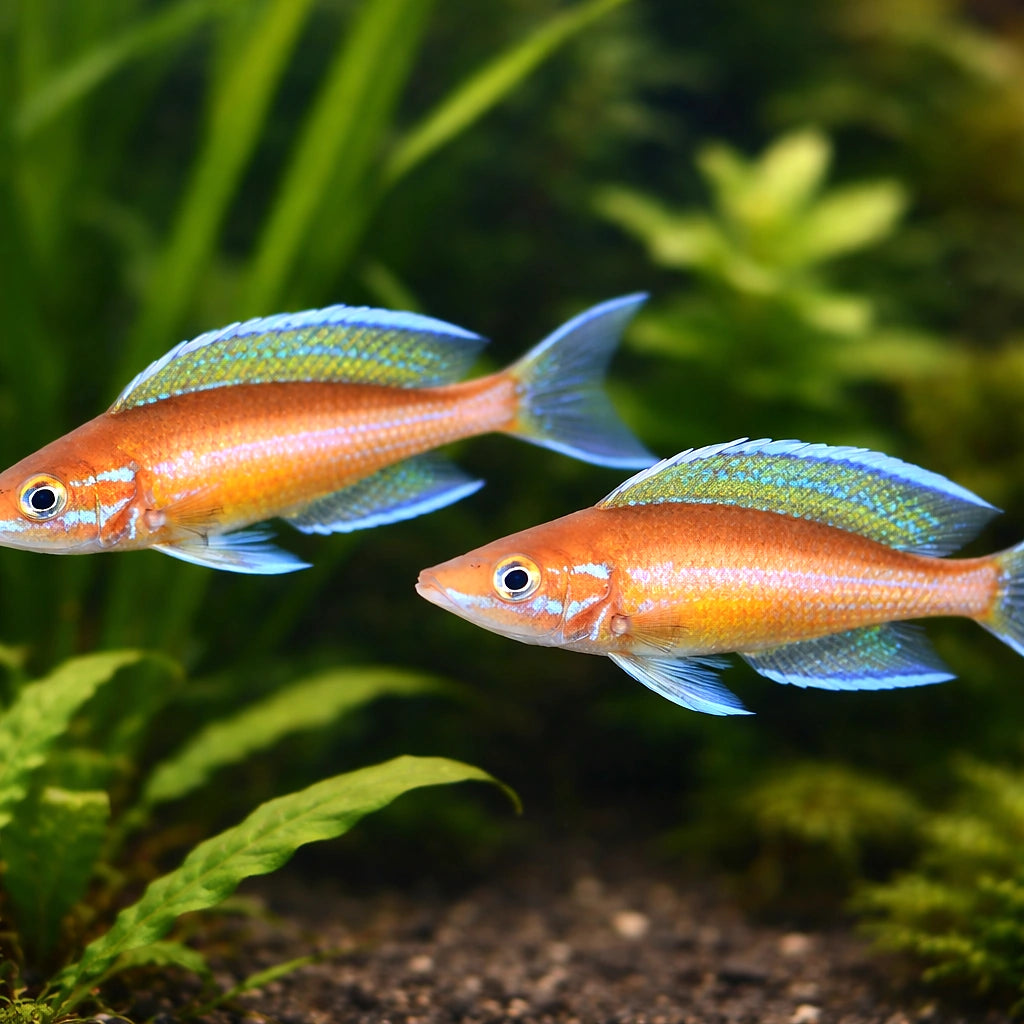 Paracyprichromis blue neon S — tropical fish for sale UK — AI pair planted view