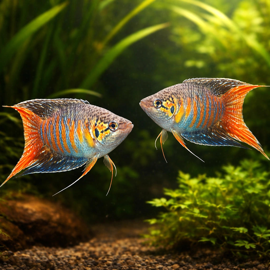 Paradise Gourami — Labyrinth Fish &amp; Gouramis for sale UK — AI pair planted view