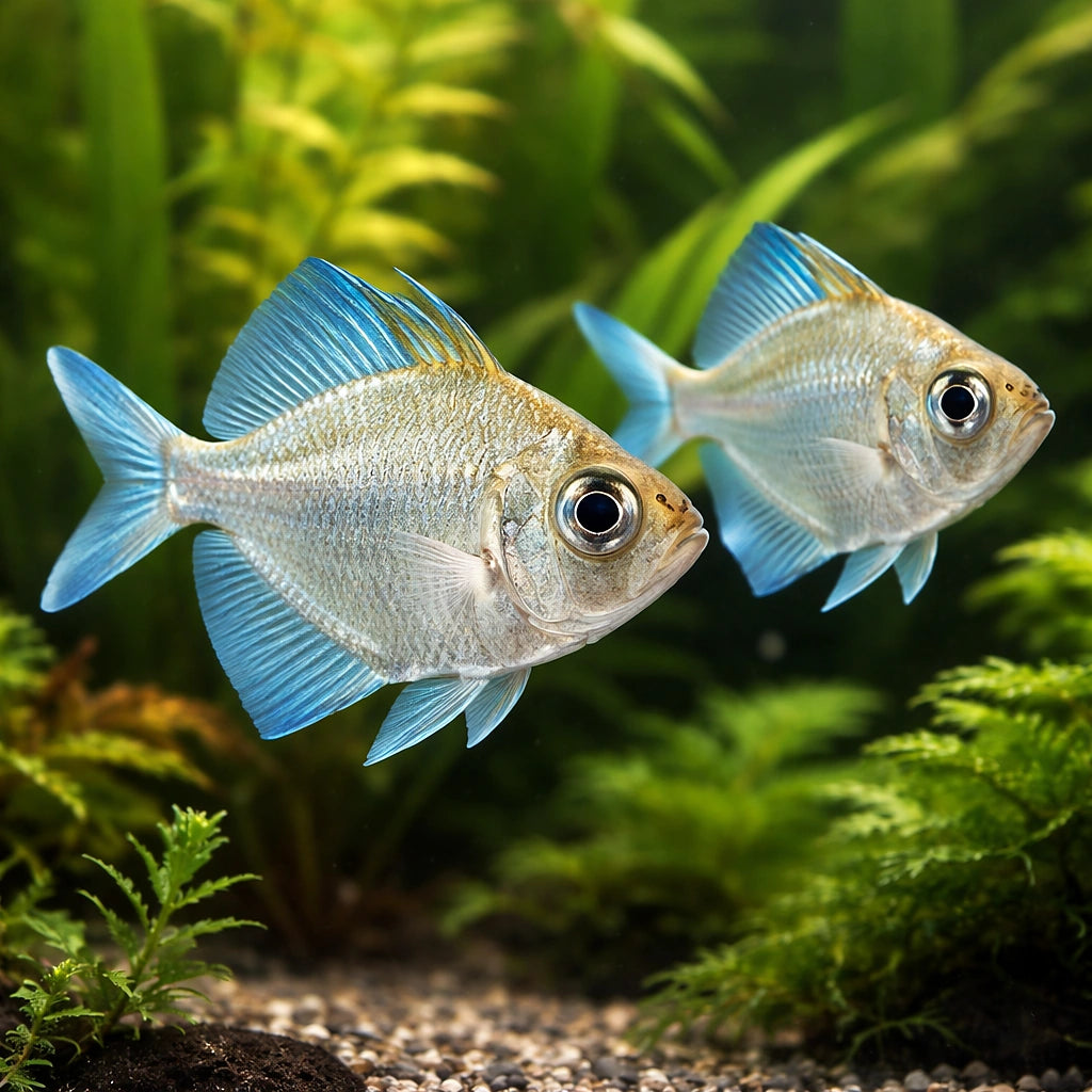 Parambanssis pulcinella 6,5 - 7, — tropical fish for sale UK — AI pair planted view