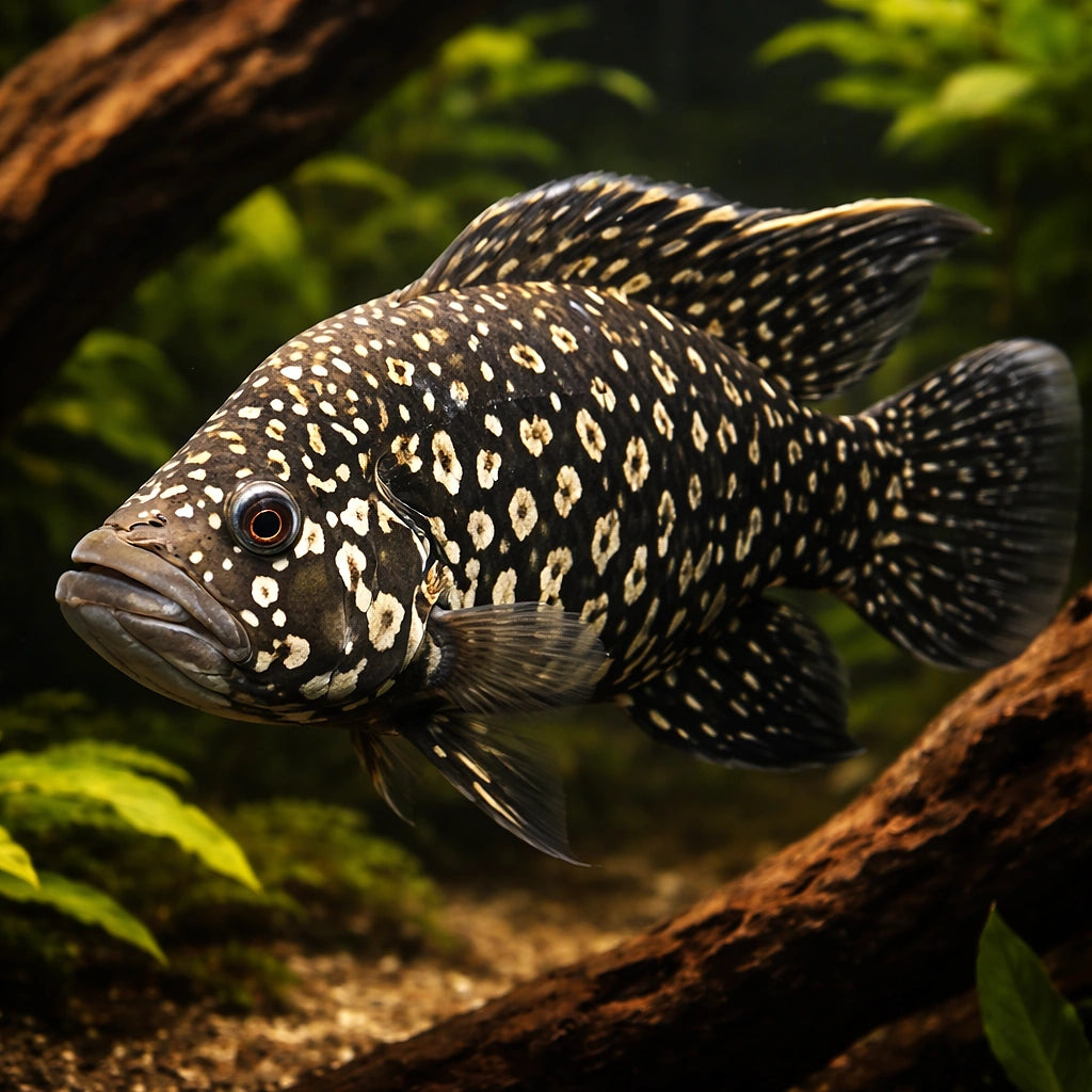 Paratilapia blekkeri 3 - — tropical fish for sale UK — AI hero driftwood view