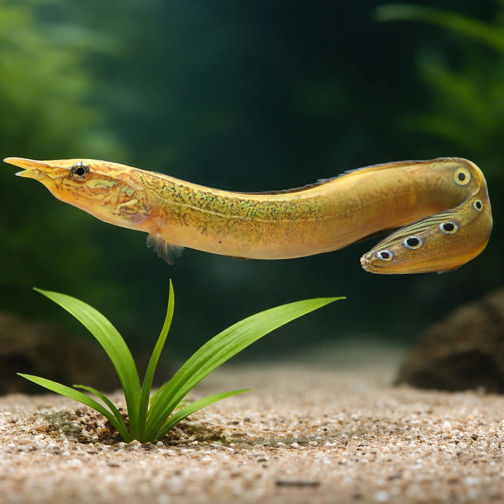 Peacock eel — tropical fish for sale UK — AI scale plant view