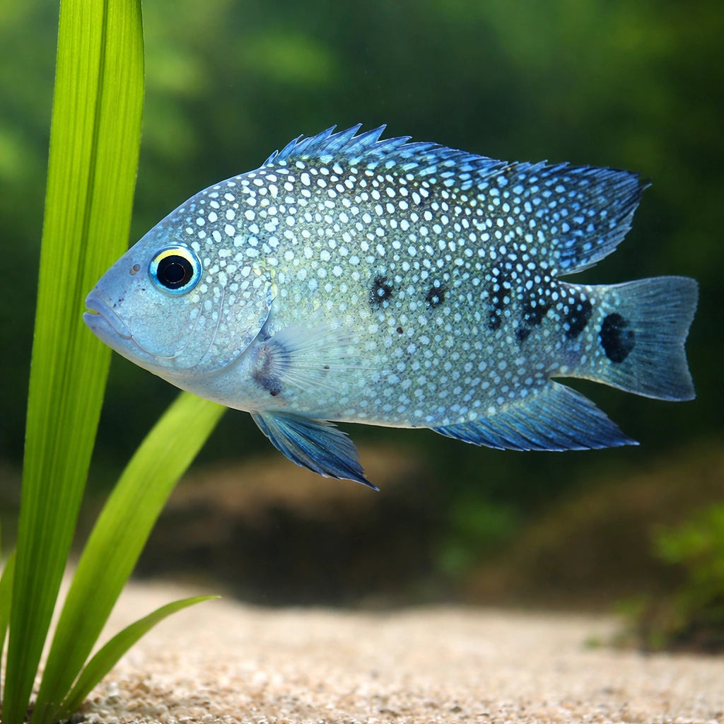 Pearl Cichlid — tropical fish for sale UK — AI scale plant view