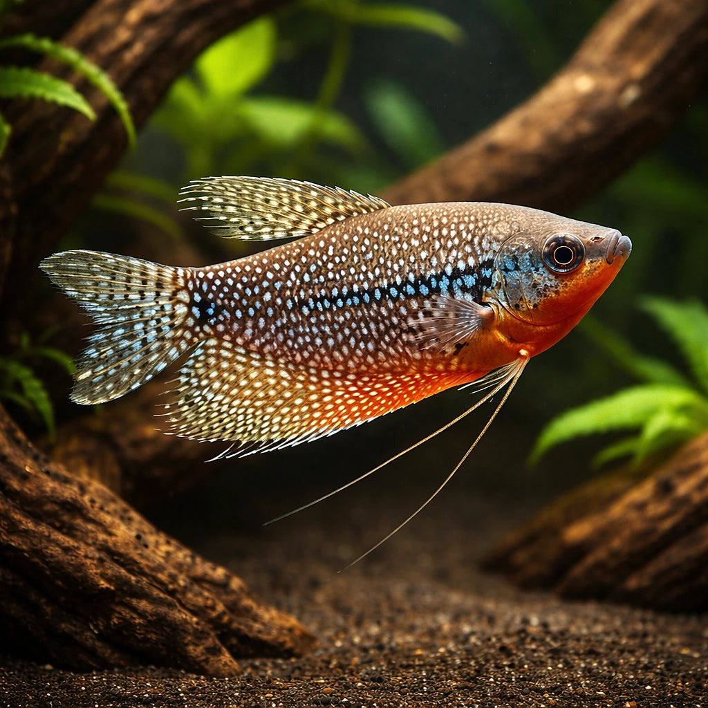 Pearl Gourami — Labyrinth Fish &amp; Gouramis for sale UK — AI hero driftwood view