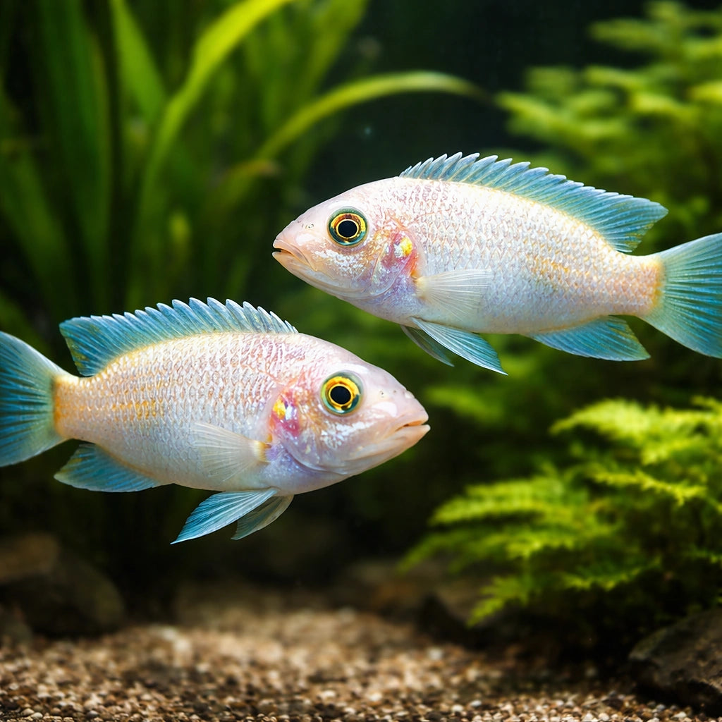 Pearl white — tropical fish for sale UK — AI pair planted view