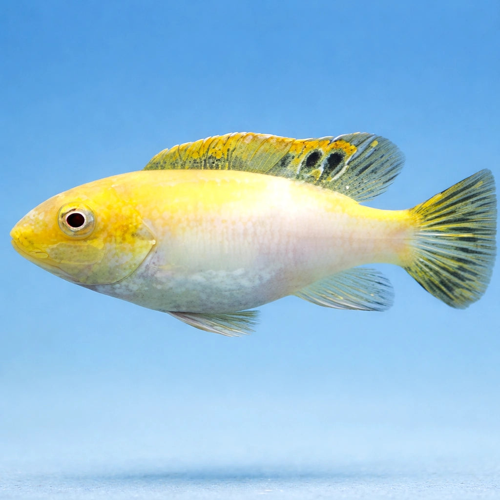 Pelvicachromis Pulcher Albin Fish for UK Aquarists — tropical fish for sale UK — AI side clean view
