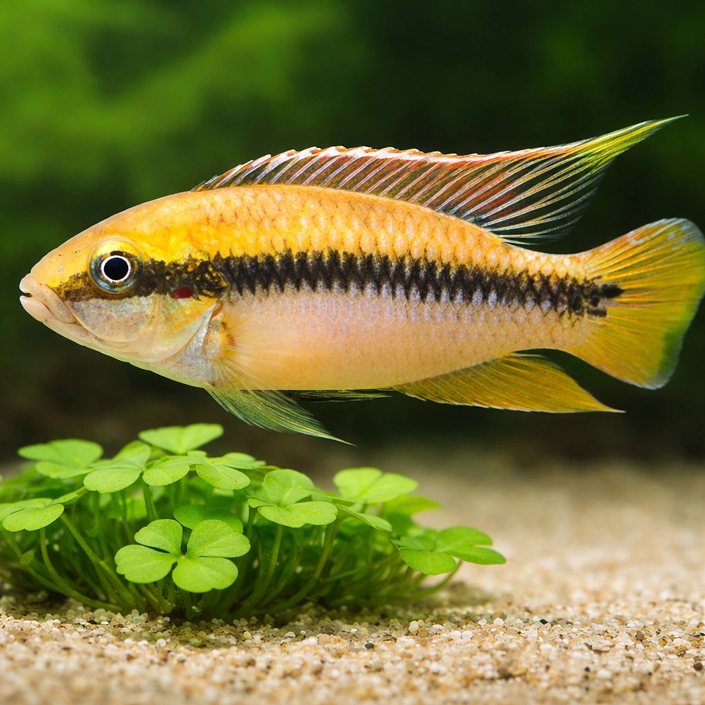 Pelvicachromis rolofi 3 - 4, — tropical fish for sale UK — AI scale plant view