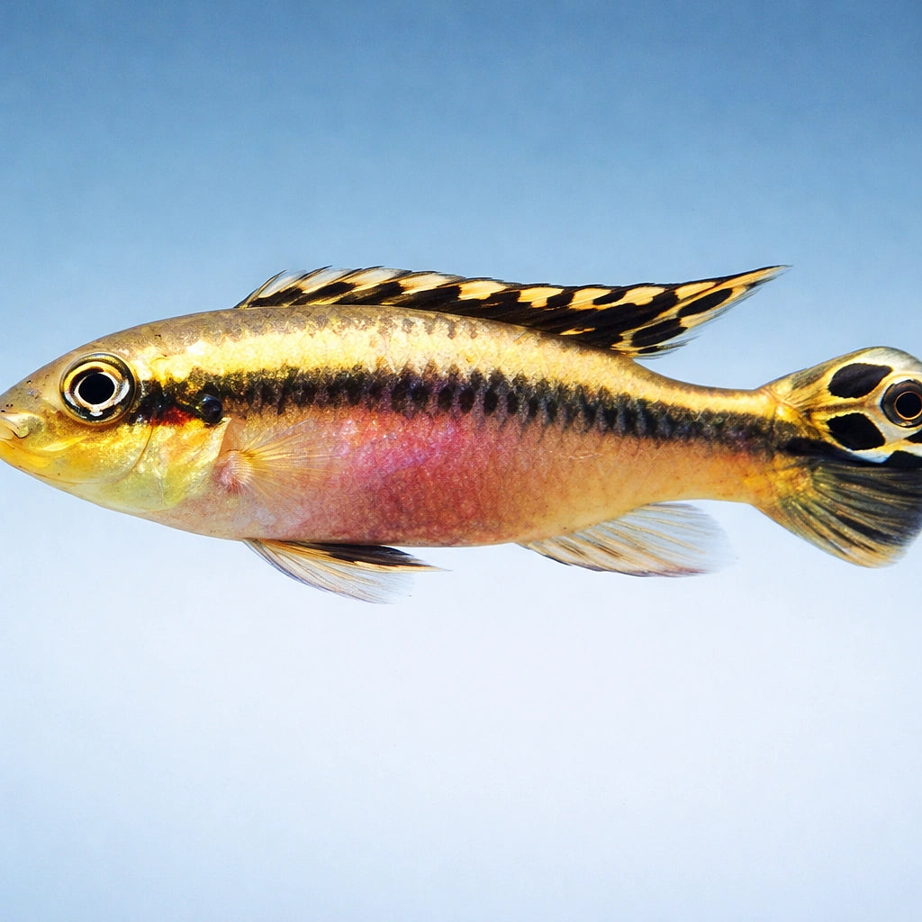 Pelvicachromis sp. yelow — tropical fish for sale UK — AI side clean view