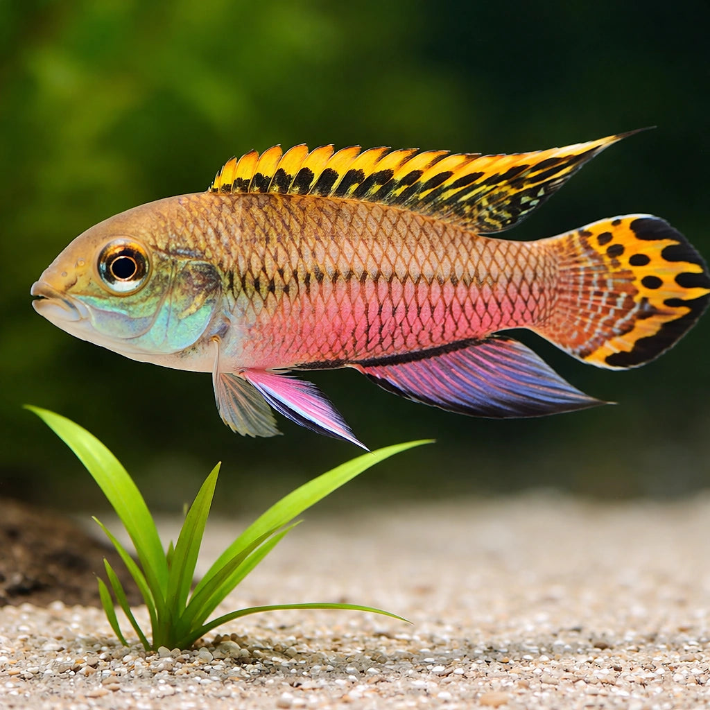 Pelvicachromis taen. kluegei 4 - — tropical fish for sale UK — AI scale plant view