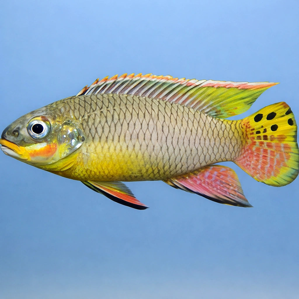 Pelvicachromis Taeniatus Dehane - Beautifully Coloured West African Dwarf Cichlid — AI side clean view