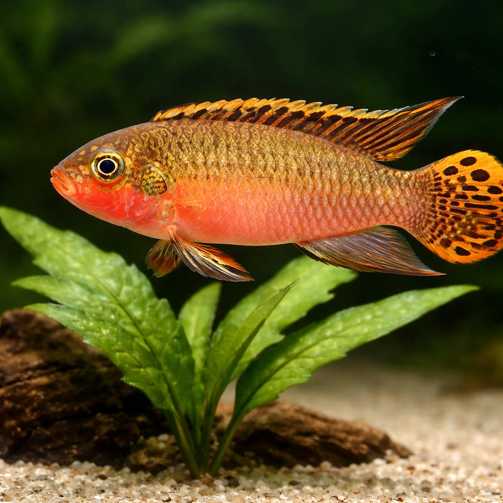Niger. Red - Pelvicachromis taeniatus — AI scale plant view