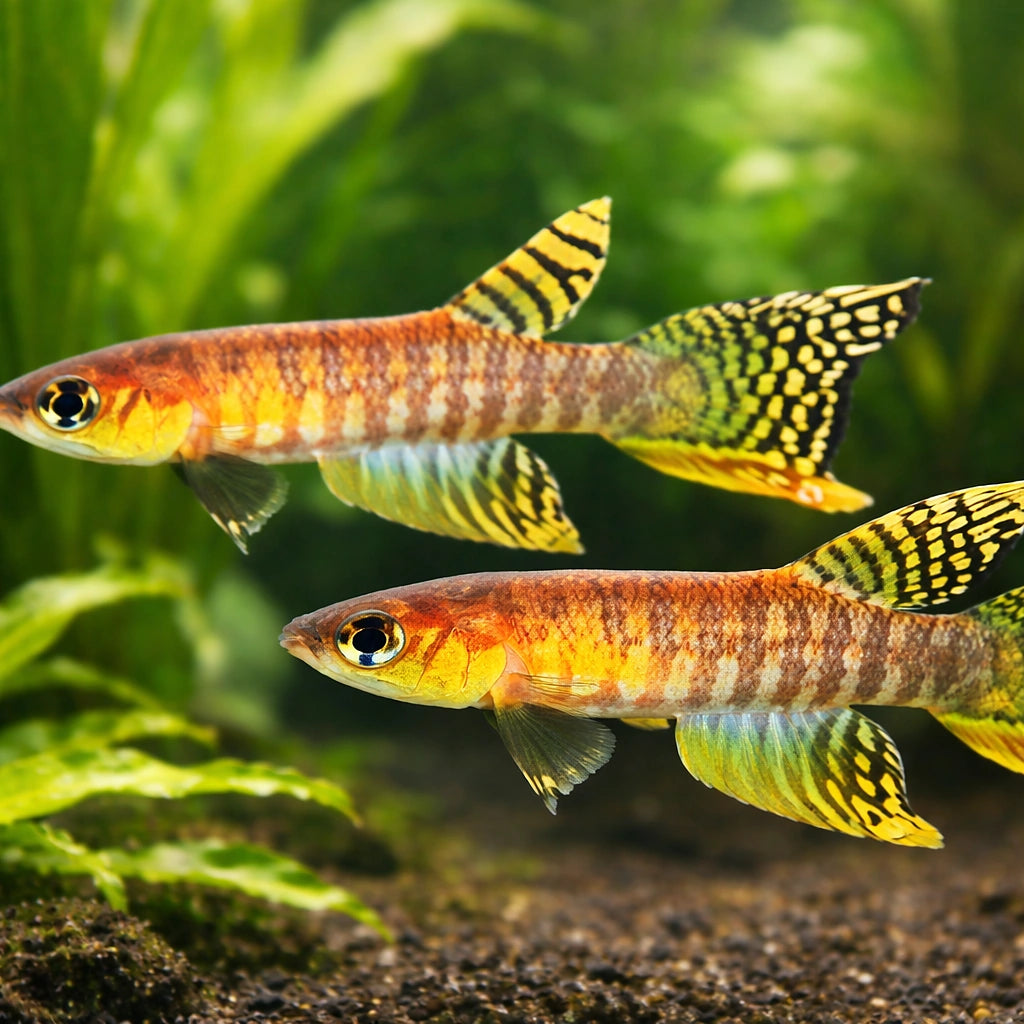 Peruvian Longfin — tropical fish for sale UK — AI pair planted view