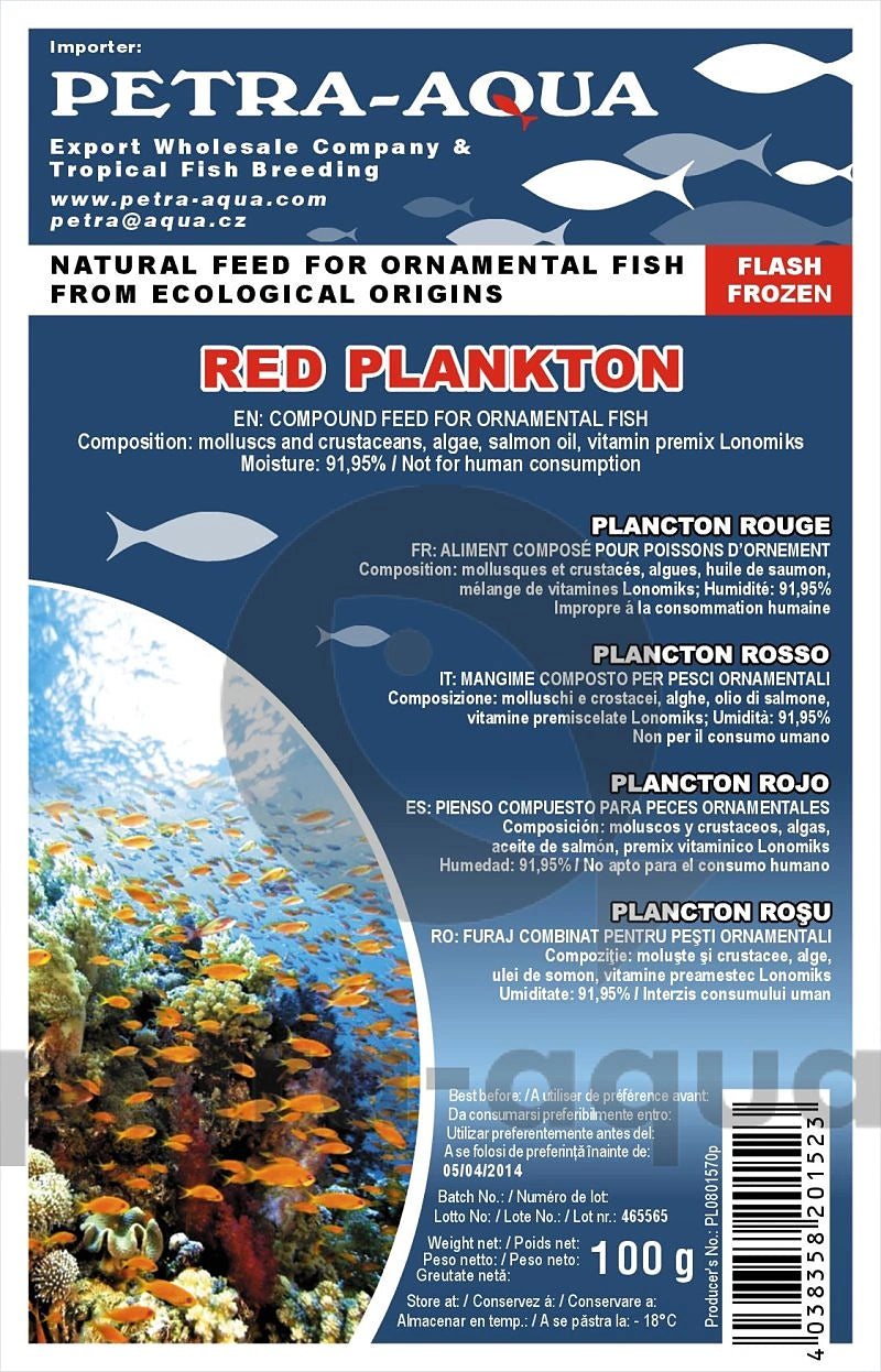 Petra Red Plankton Frozen Blister 6 x 100g — tropical fish for sale UK