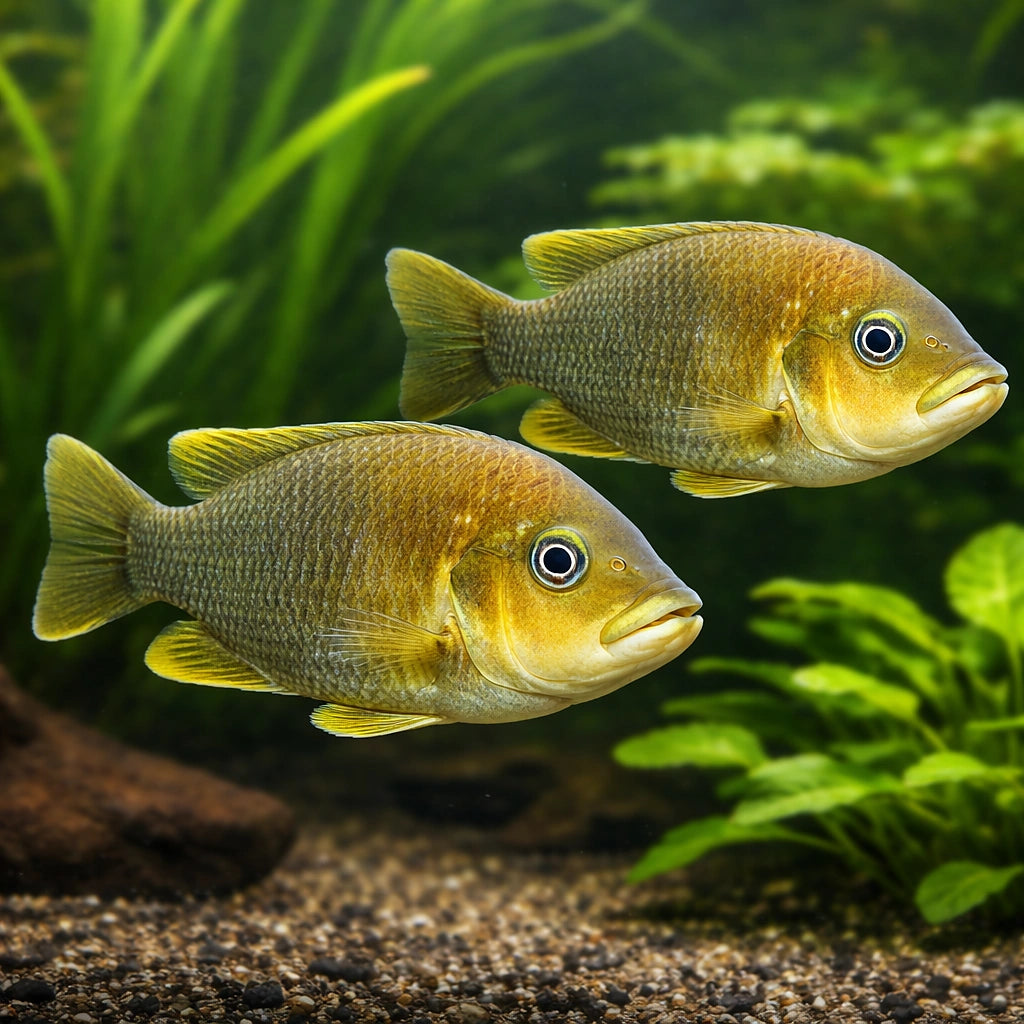 Petrochromis famula 4,5 - 5, — tropical fish for sale UK — AI pair planted view