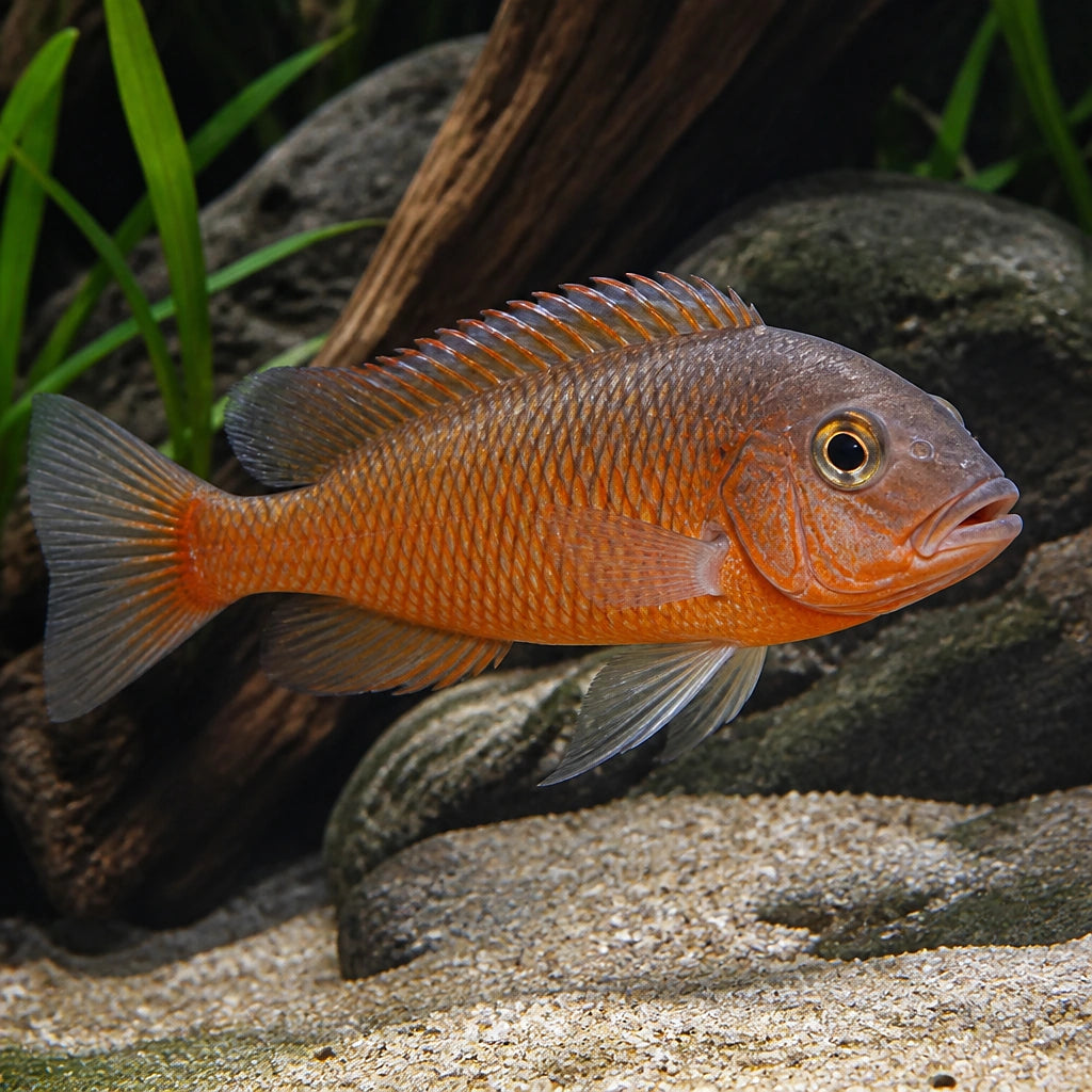 Petrochromis red bulu point — tropical fish for sale UK — AI natural aquarium view