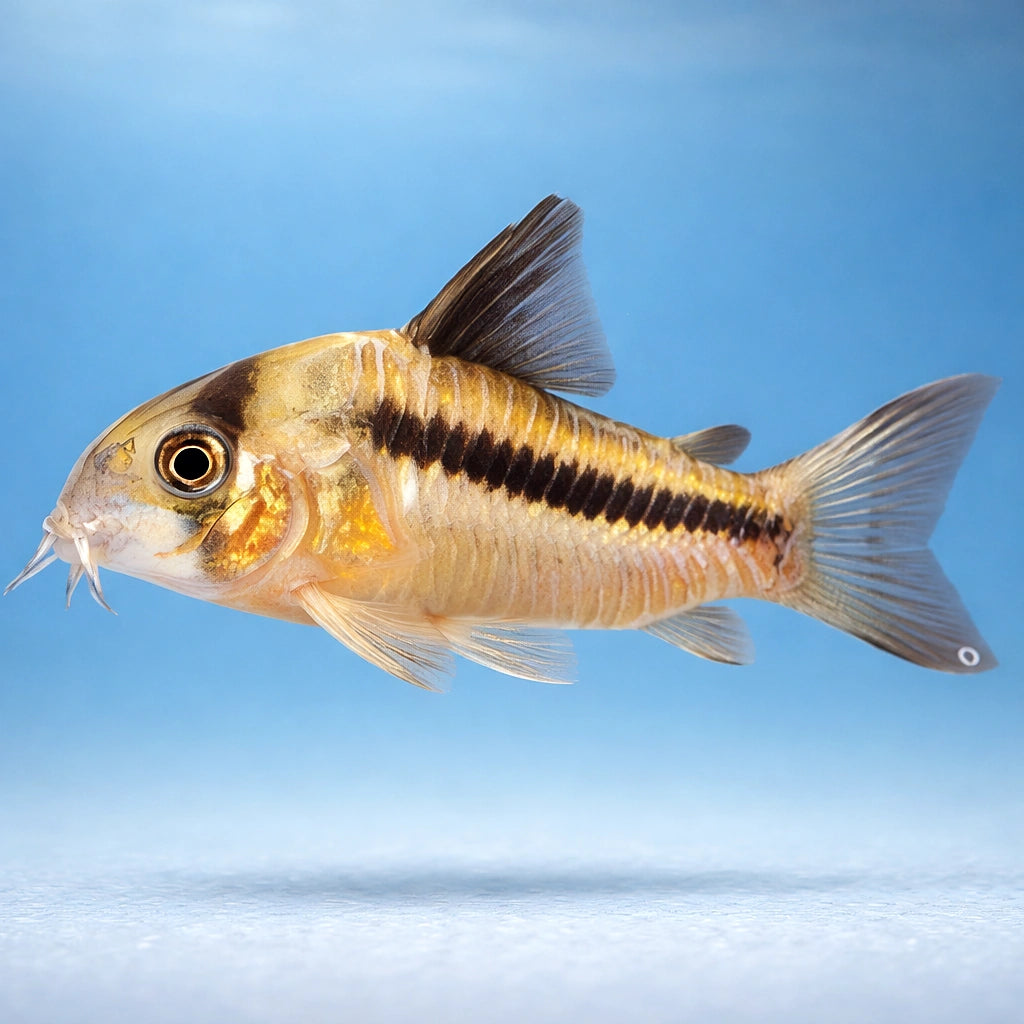 Pink Corydoras — tropical fish for sale UK — AI side clean view