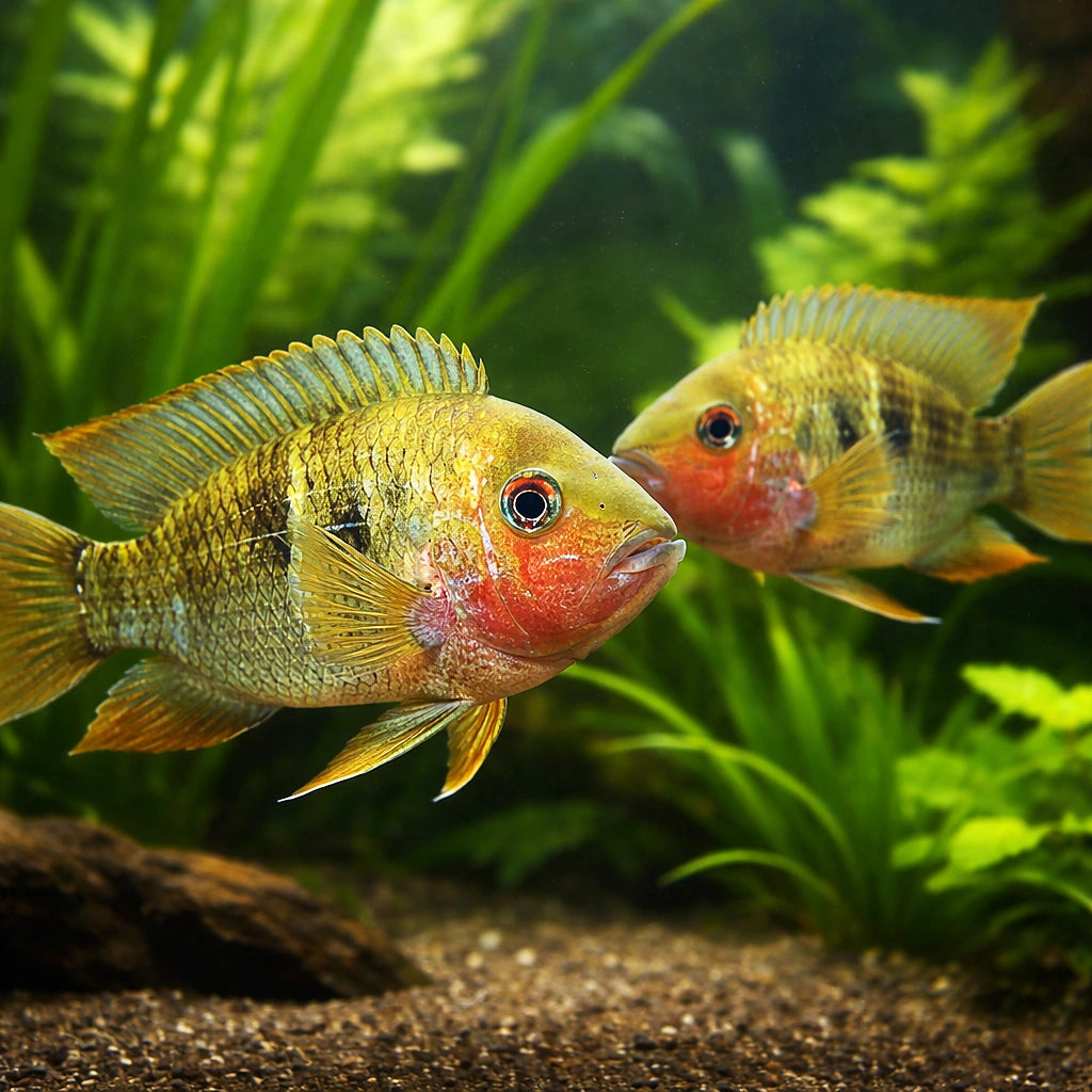 Pishuna Cichlid — tropical fish for sale UK — AI pair planted view
