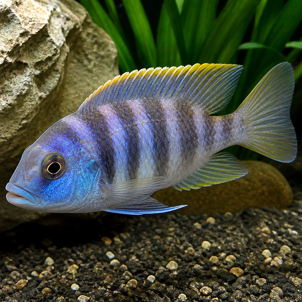 Placidochromis johnstoni solo — tropical fish for sale UK — AI natural aquarium view