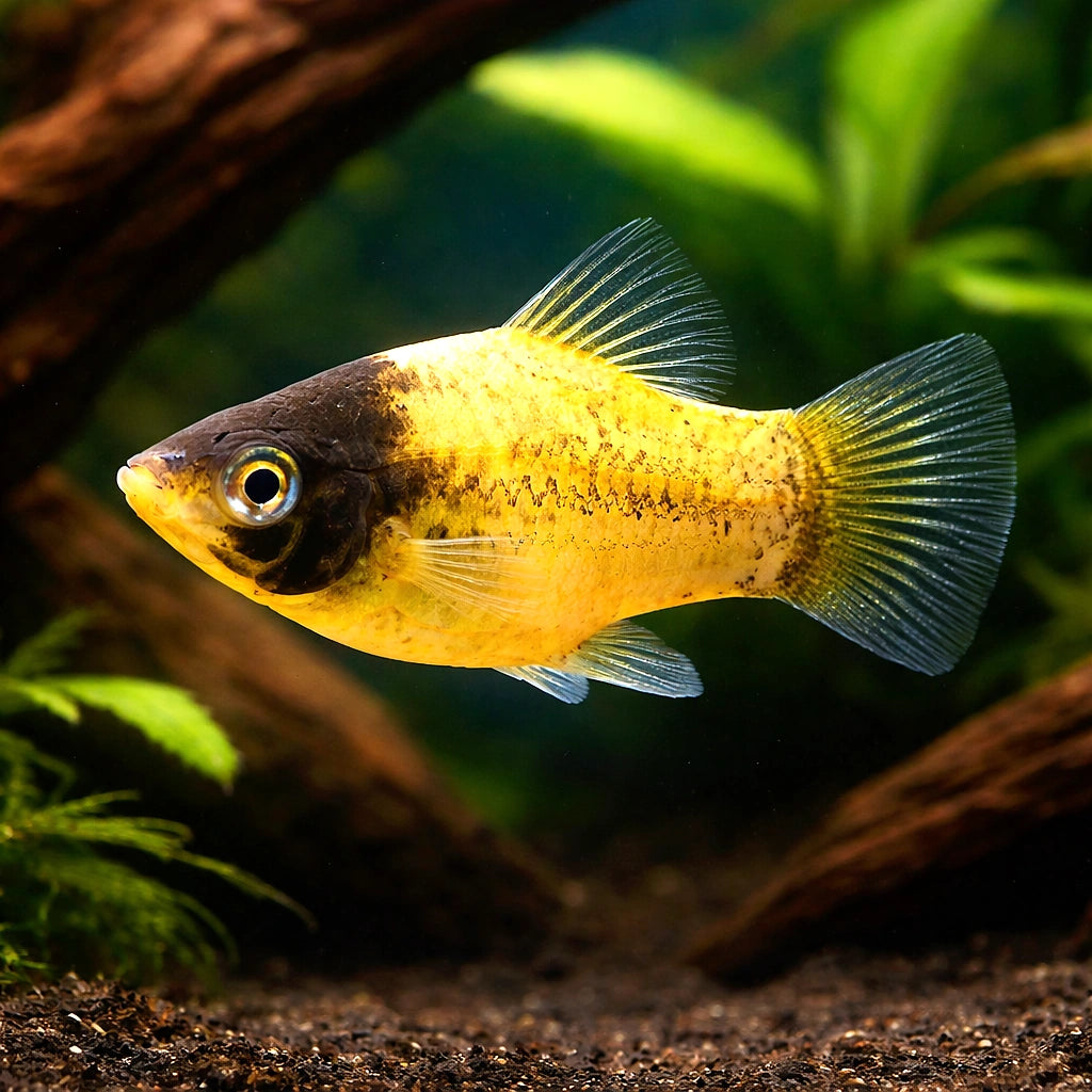 Platy fish — Platy for sale UK — AI hero driftwood view