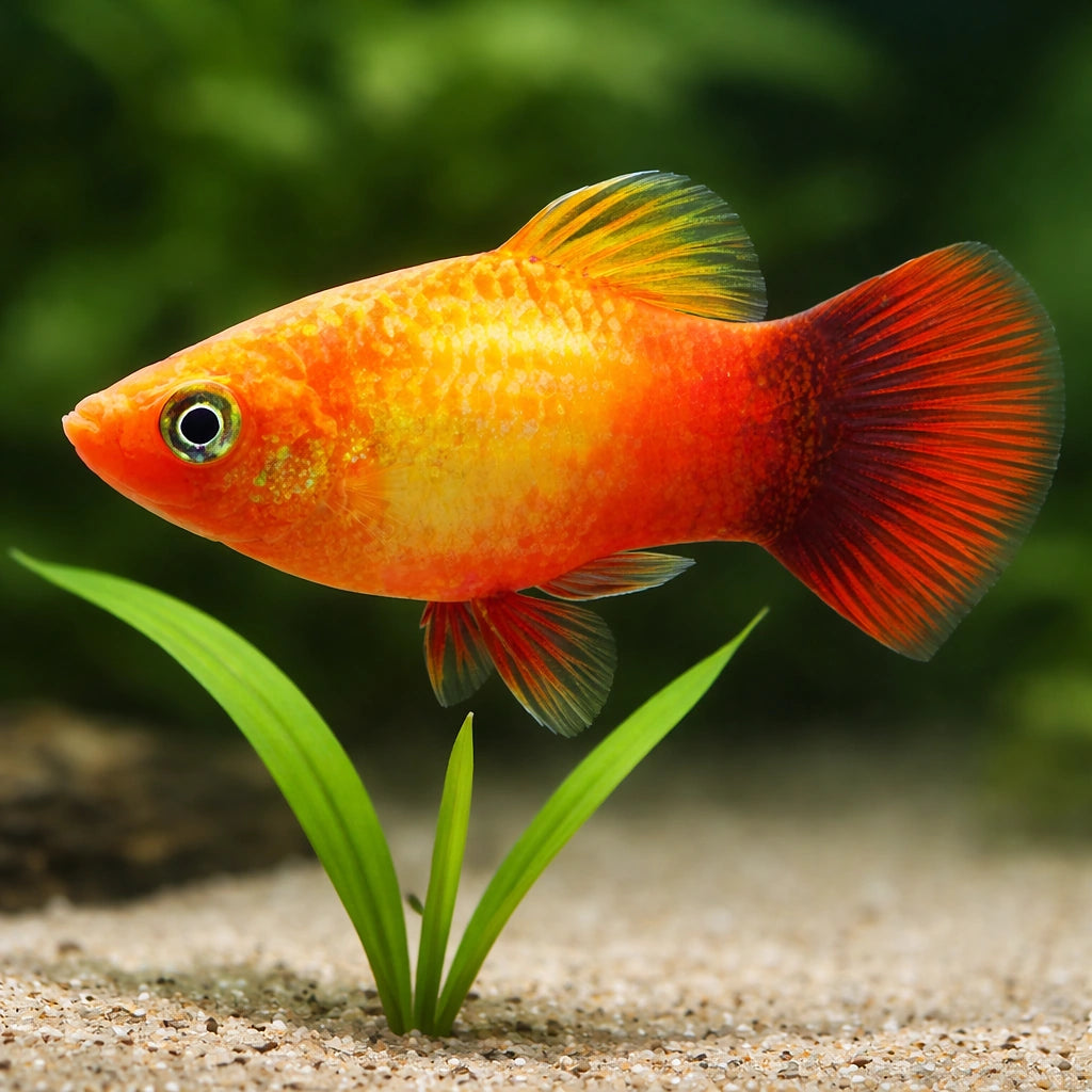 Platy Sun Set - Xiphophorus maculatus — AI scale plant view