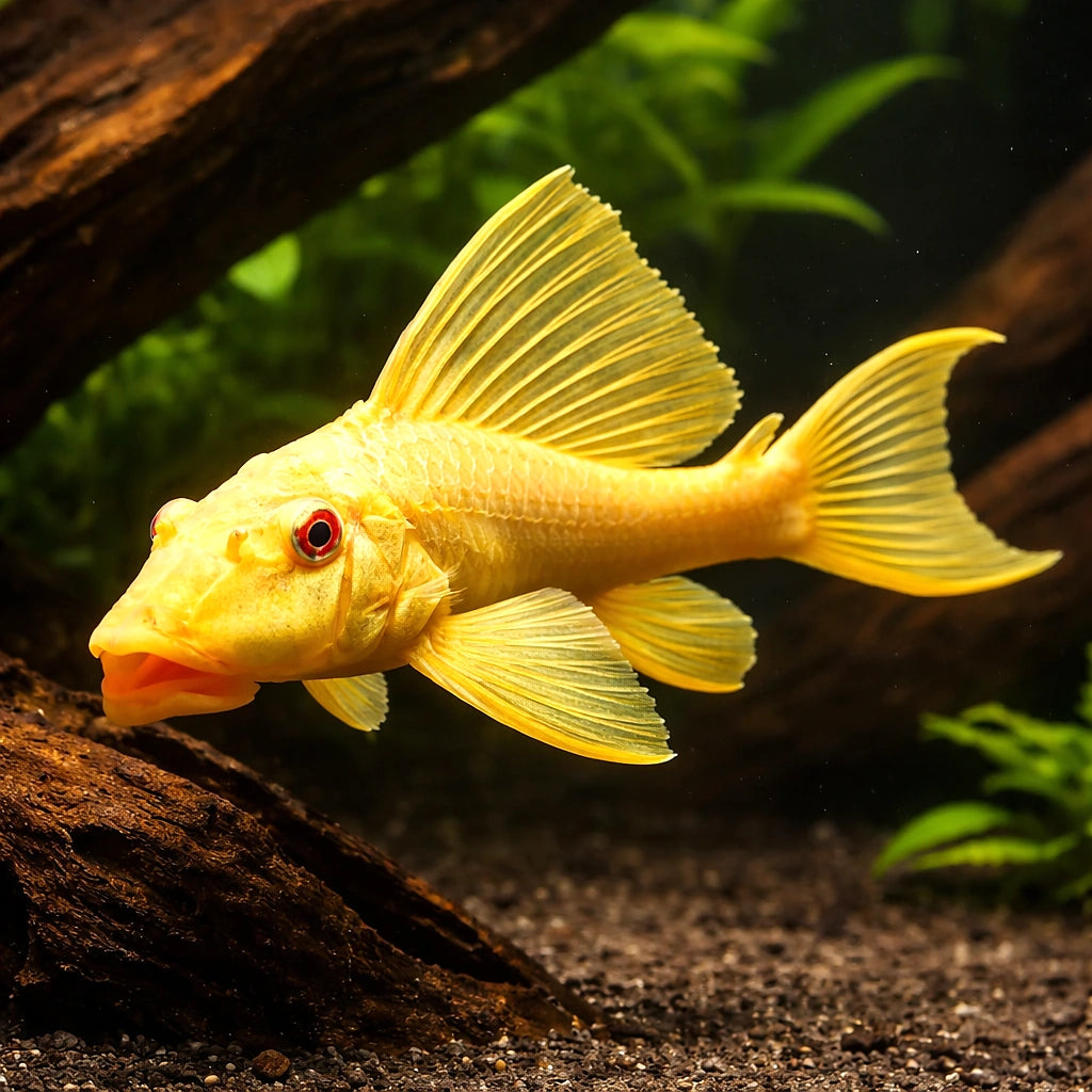 Suckermouth Catfish Gold — Hypostomus plecostomus 'Gold' - UK (Hypostomus plecostomus) — Buy this gold pleco for sale UK for…