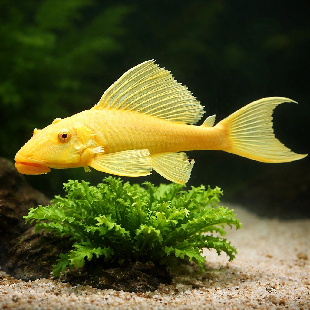 Suckermouth Catfish Gold — Hypostomus plecostomus 'Gold' - UK (Hypostomus plecostomus) — Buy this gold pleco for sale UK for…