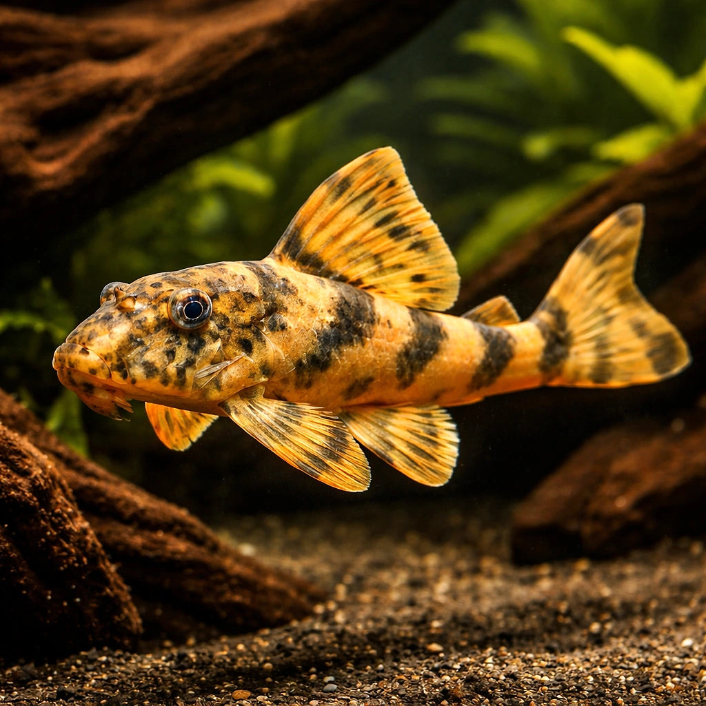 L008 Peckoltia sp. (Pleco) - UK (Peckoltia sp.) — Rare L008 Peckoltia sp — hero driftwood