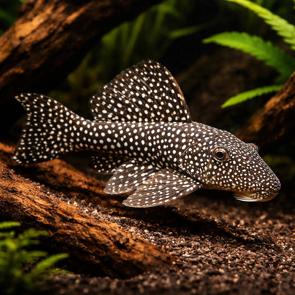 L048 Scobinancistrus sp. Pleco for Sale UK (Scobinancistrus sp.) — Buy the L048 Scobinancistrus sp — hero driftwood