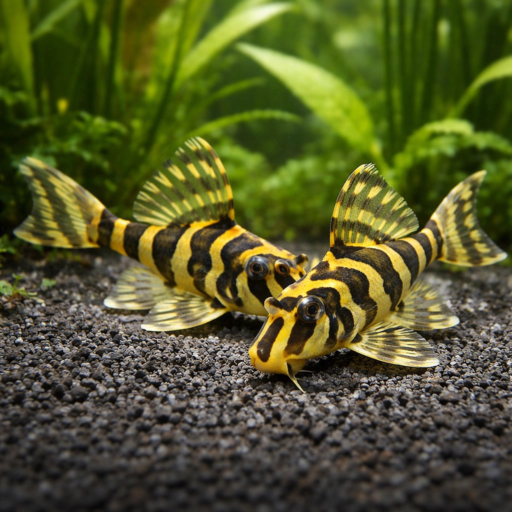 L134 Peckoltia compta - Moderate Care | UK (Peckoltia compta) — Striking L134 Peckoltia compta with bold zebra patterning…