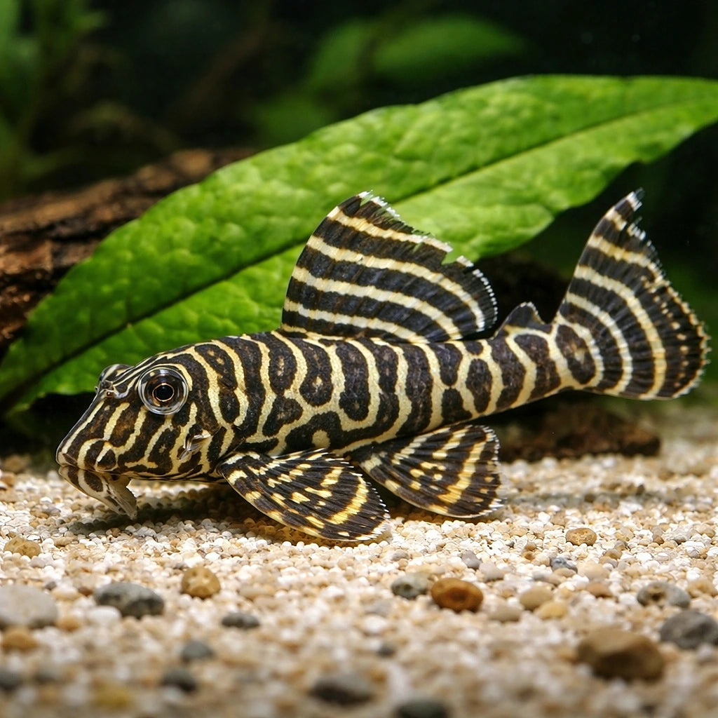 L333 Hypancistrus sp. (Hypancistrus sp.) - UK (Hypancistrus sp. L333) — Striking L333 pleco with bold zebra striping, ideal…