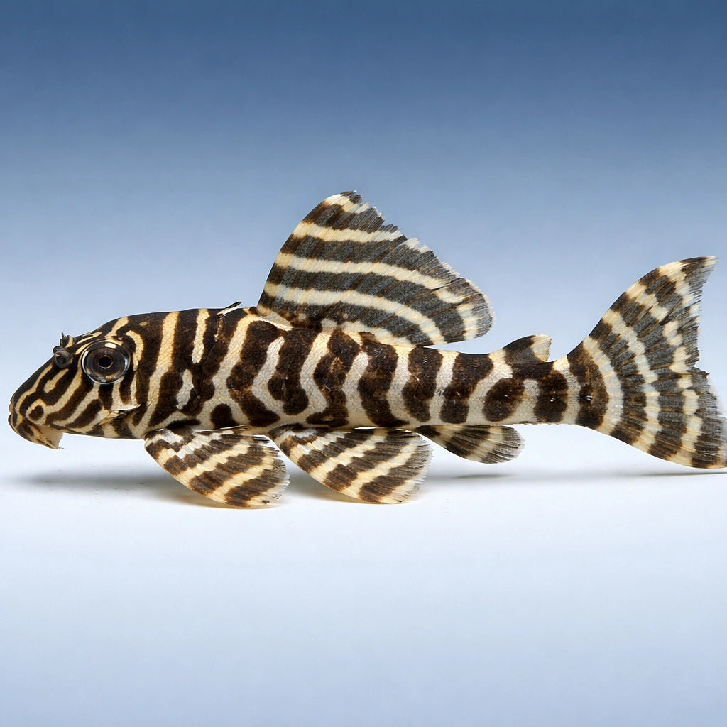 L333 Hypancistrus sp. (Hypancistrus sp.) - UK (Hypancistrus sp. L333) — Striking L333 pleco with bold zebra striping, ideal…