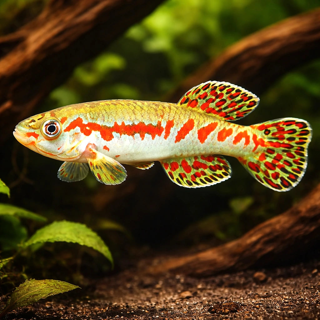 Pnrzl's Killifish — tropical fish for sale UK — AI hero driftwood view