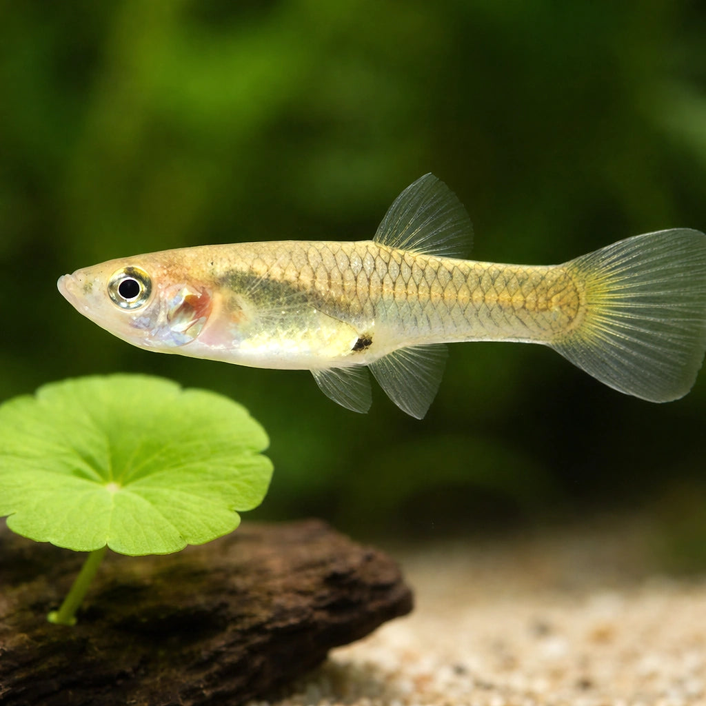 Poecilia endler female 2,5 - 3, — tropical fish for sale UK — AI scale plant view