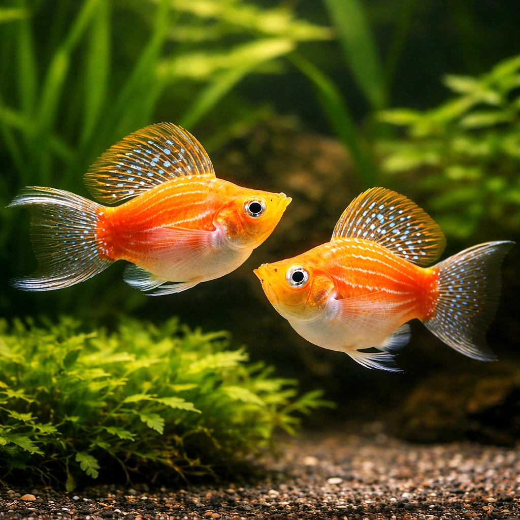 Poecilia Latipinna — Molly for sale UK — AI pair planted view