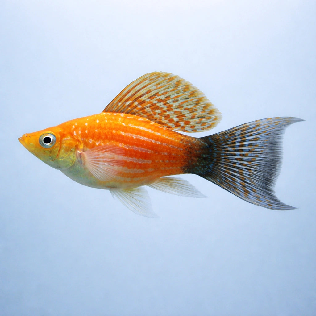 X Poecilia Latipinna / Ballon Molly Mix Tropical Fish Tank, Best Choices for Community Tanks, Offering Graceful Movement and Colorful Displays in Your Home Aquarium, Stunning Colors for Your Aquarium — for sale UK — AI side clean view