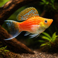 X Poecilia Latipinna / Ballon Molly Mix Tropical Fish Tank, Best Choices for Community Tanks, Offering Graceful Movement and Colorful Displays in Your Home Aquarium, Stunning Colors for Your Aquarium — for sale UK — AI hero driftwood view