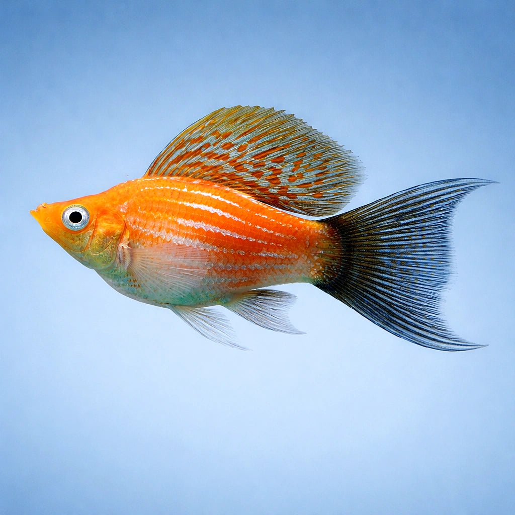 X Poecilia Latipinna / Ballon Molly Mix Tropical Fish Tank, Best Choices for Community Tanks, Offering Graceful Movement and Colorful Displays in Your Home Aquarium, Stunning Colors for Your Aquarium — for sale UK — AI side clean view