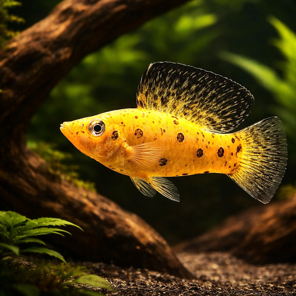 Poecilia Latipinna — Molly for sale UK — AI hero driftwood view